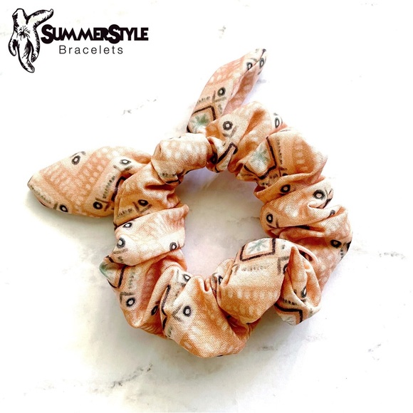 SummerStyle Bracelets Peach Aztec Bow Scrunchie - Picture 2 of 2